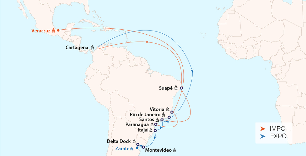 North America and South America Shuttle service / Service 1