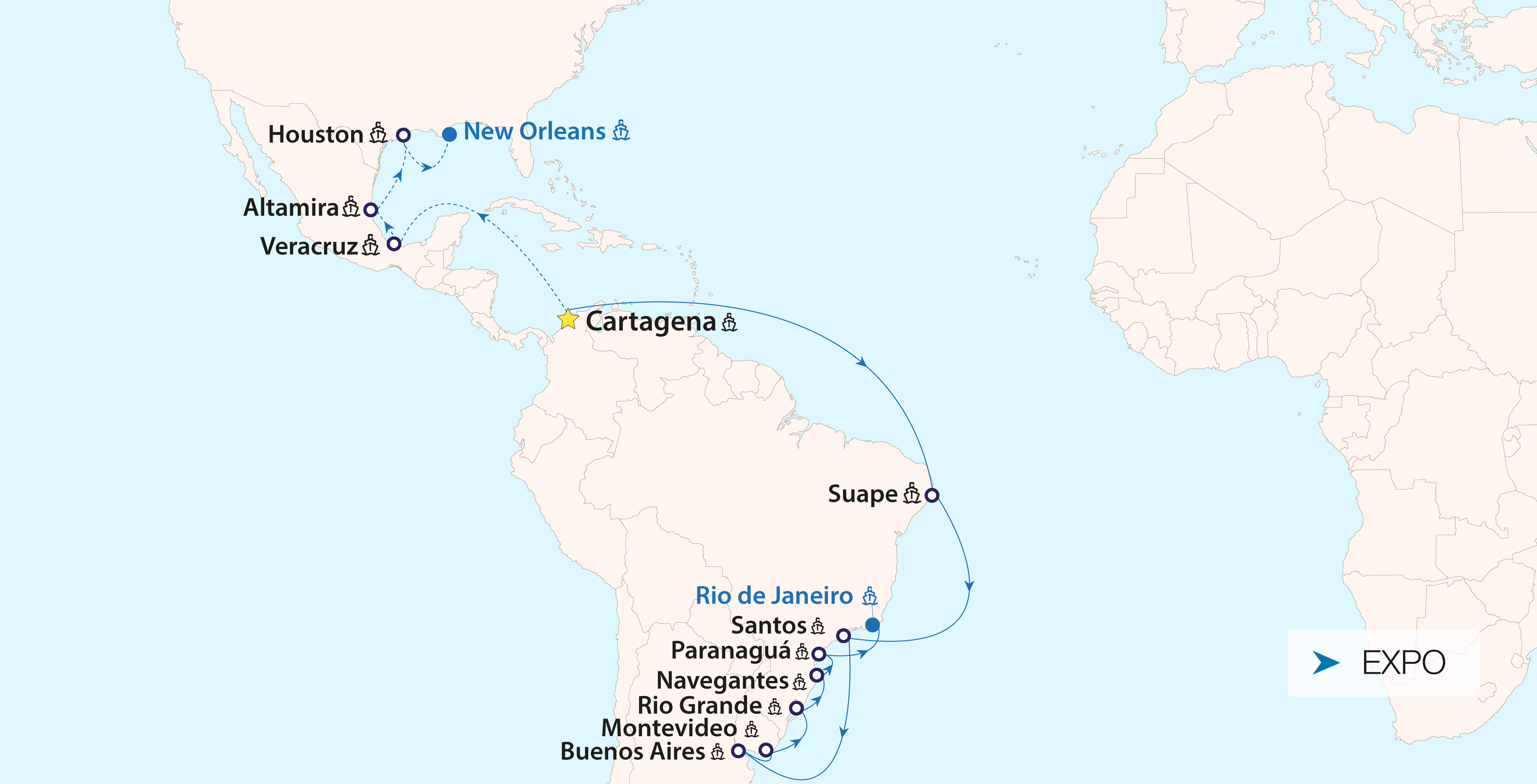 US Gulf / South America East Coast - expo